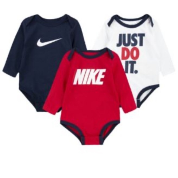 Nike Baby Boy's Long Sleeve Bodysuits Size new born Black/White 3-Pack Set - Picture 7 of 13